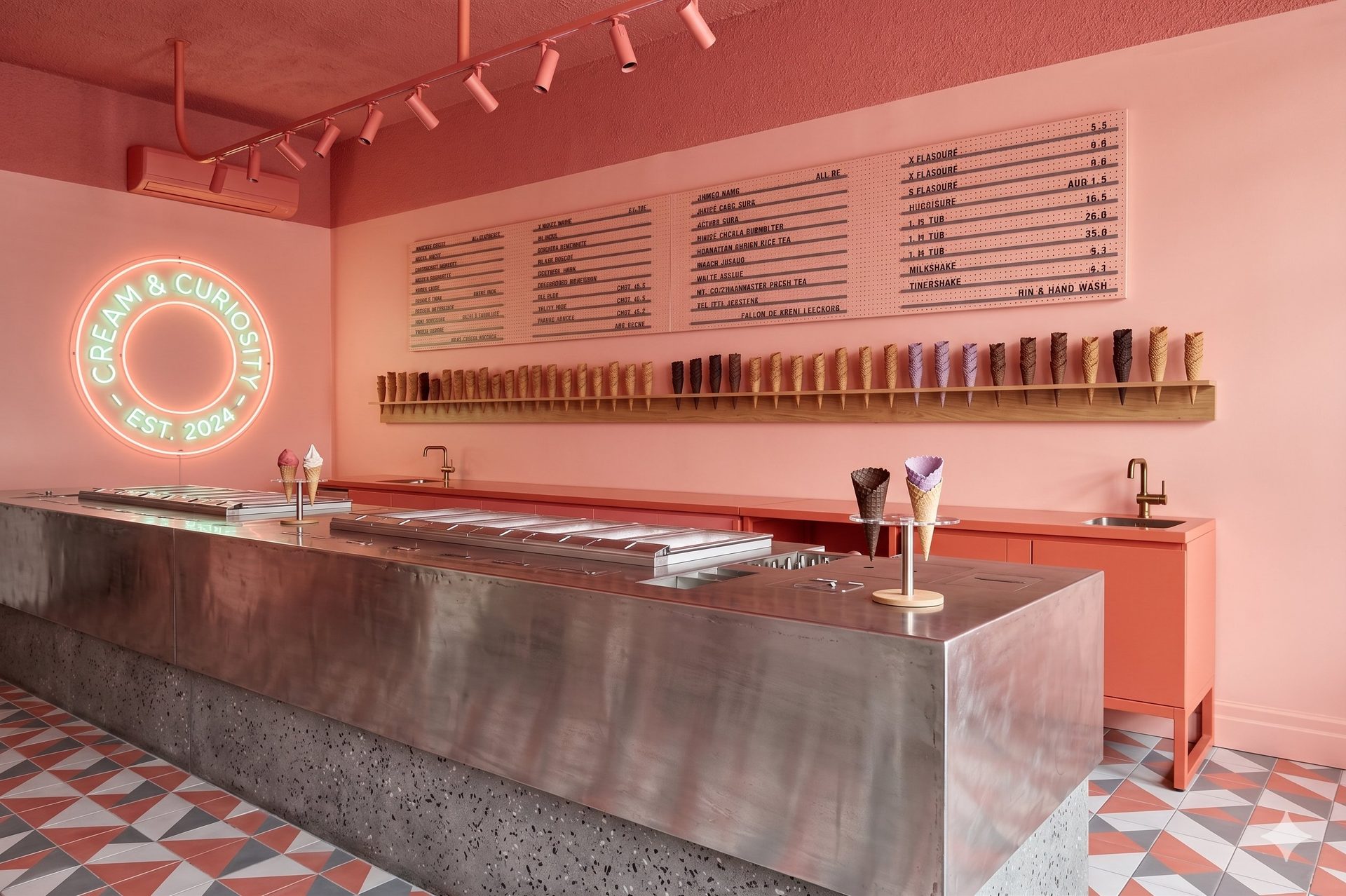 Interno della gelateria Megadito a Venezia
